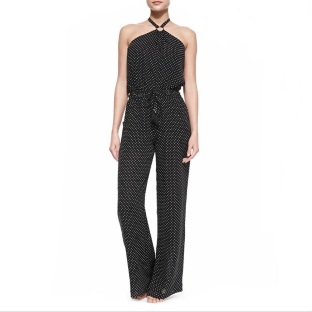 Tory Burch Milos Halter Jumpsuit, Silk, Size S
